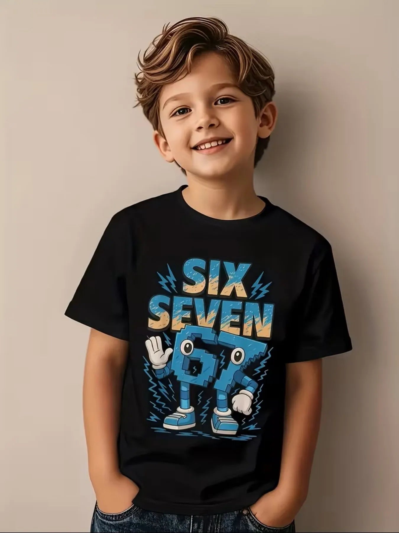 Funny Six Seven Italian Brain rot T-Shirt Boy/Girl Summer T shirt
