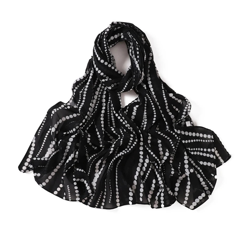 175*70cm Chiffon Hijab New Floral Butterfly Print Long Scarf Wrapped Scarf Muslim Women's Hijabs Shawl