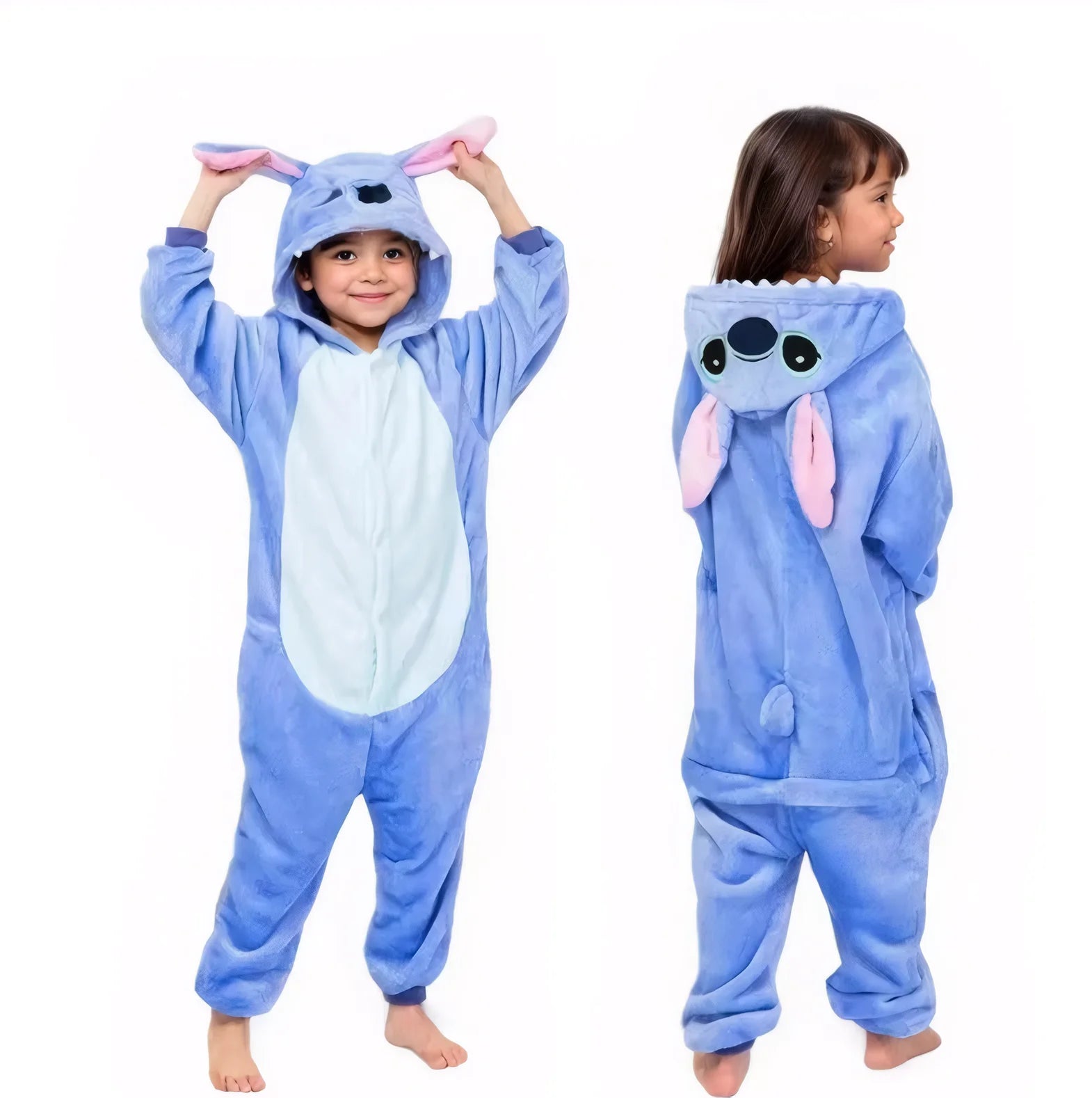 Lilo Stitch Cosplay Costume Boys Girls Spiderman Pajamas Plush Winter Warm Clothes for Boys Girls Hooded Pajamas Onesies