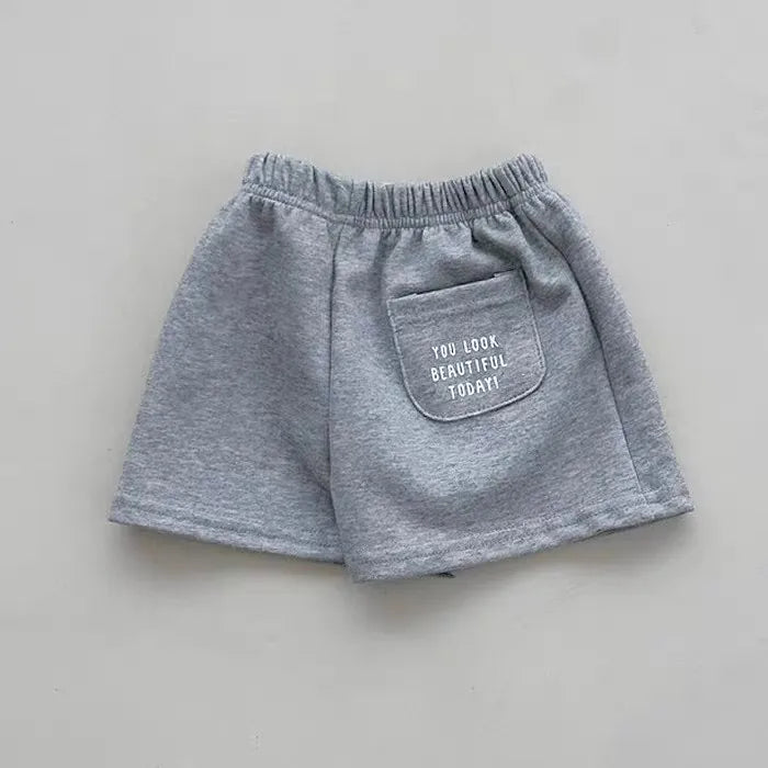 K2694 Unisex Kids' Summer Thin Sporty Shorts 2025 New Style Korean Fashion Versatile Children's Clothing for Boys And Girls