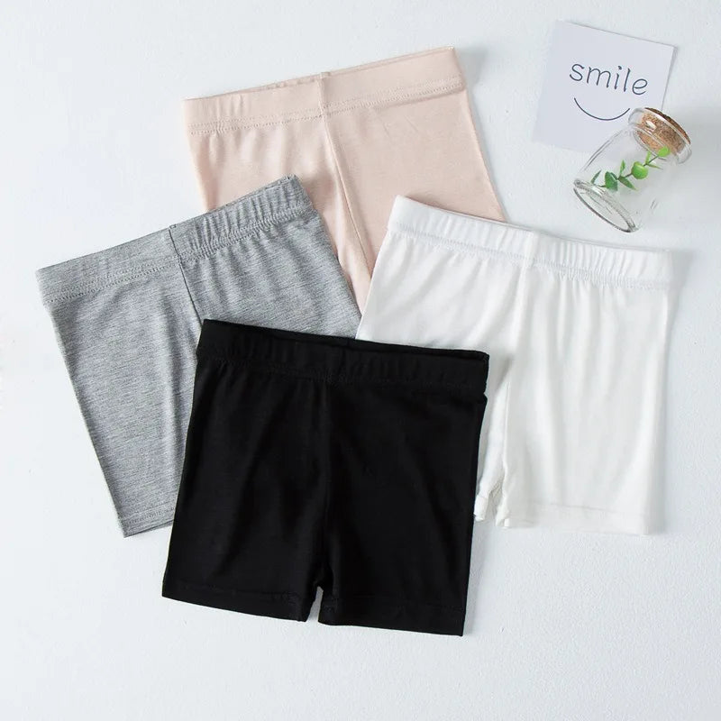 Girls' Safety Shorts Summer Thin Modal Anti-Peek Underwear Kids Ice Silk Lining Pants