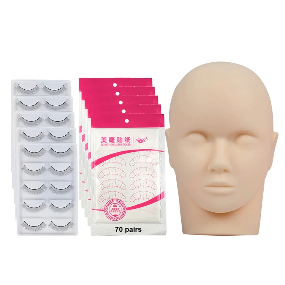 Lashprofessor Mannequin Head For Eyelash Extension With Practice Silicone Mannequin Head Lashes Extension Cosmetic Model Supplie