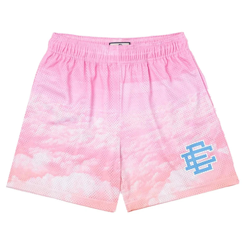 Summer Eric Emanuel EE Basic Mesh Short Classic Floral Printed Gym Shorts Men's Gym Basketball Sports Beach Men Shorts