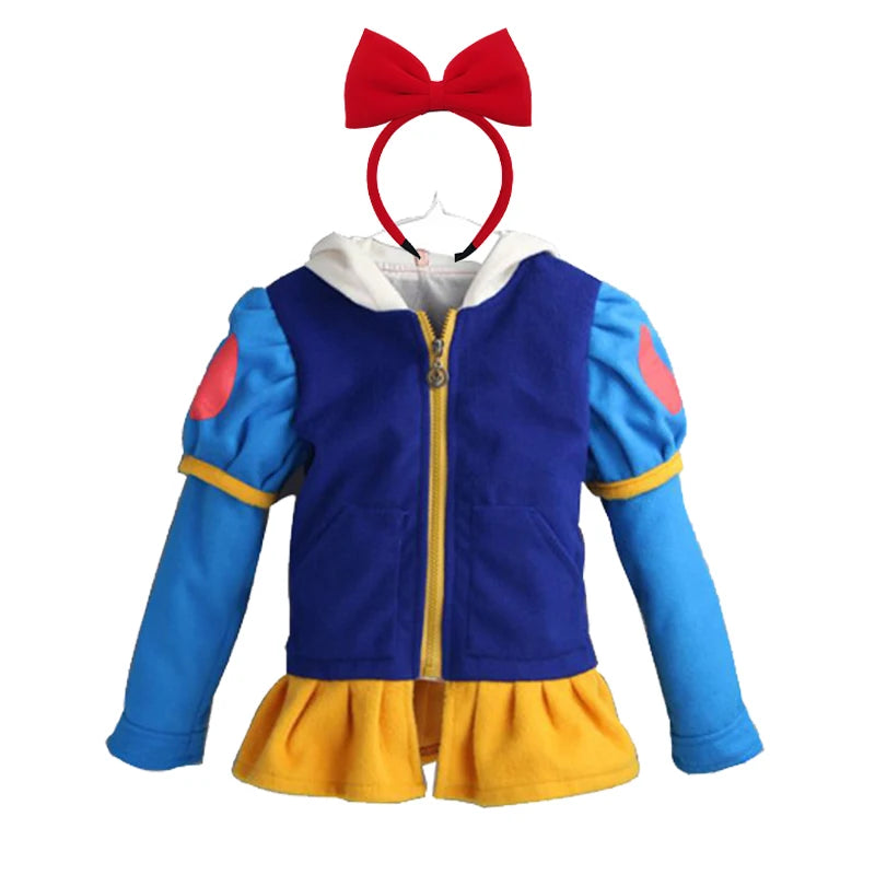 Toddler Hooded Jackets For Girls Spring Kids Cartoon Snow White Cotton Outerwear Children Casual Coats Girls Clothing Outfits