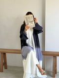 Abaya Fashion Midi Dress for Women; Middle East Muslim Long Robe with Tie-Dye Printed Cape for Spring and Summer