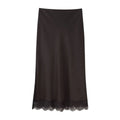 Women’s Satin Lace Long Wrap Skirt