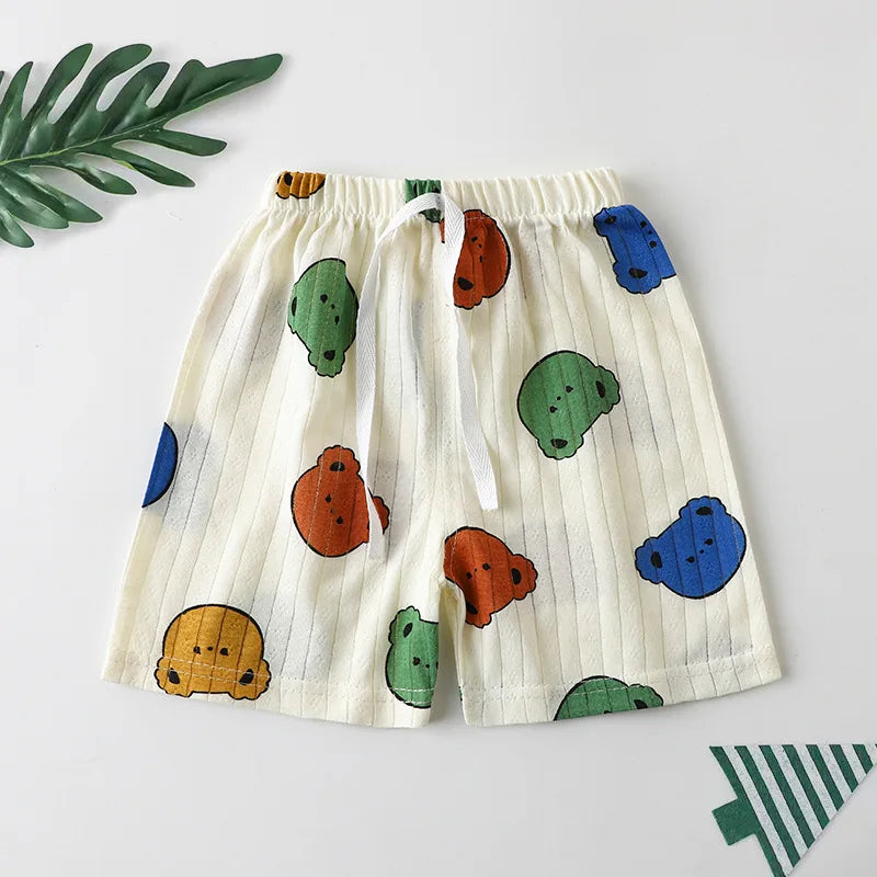 1pcs Pure Cotton Summer Kids Shorts Boys Girls Solid Color Short Baby Casual Pant Children Short Pant  Sport Clothing Outwear