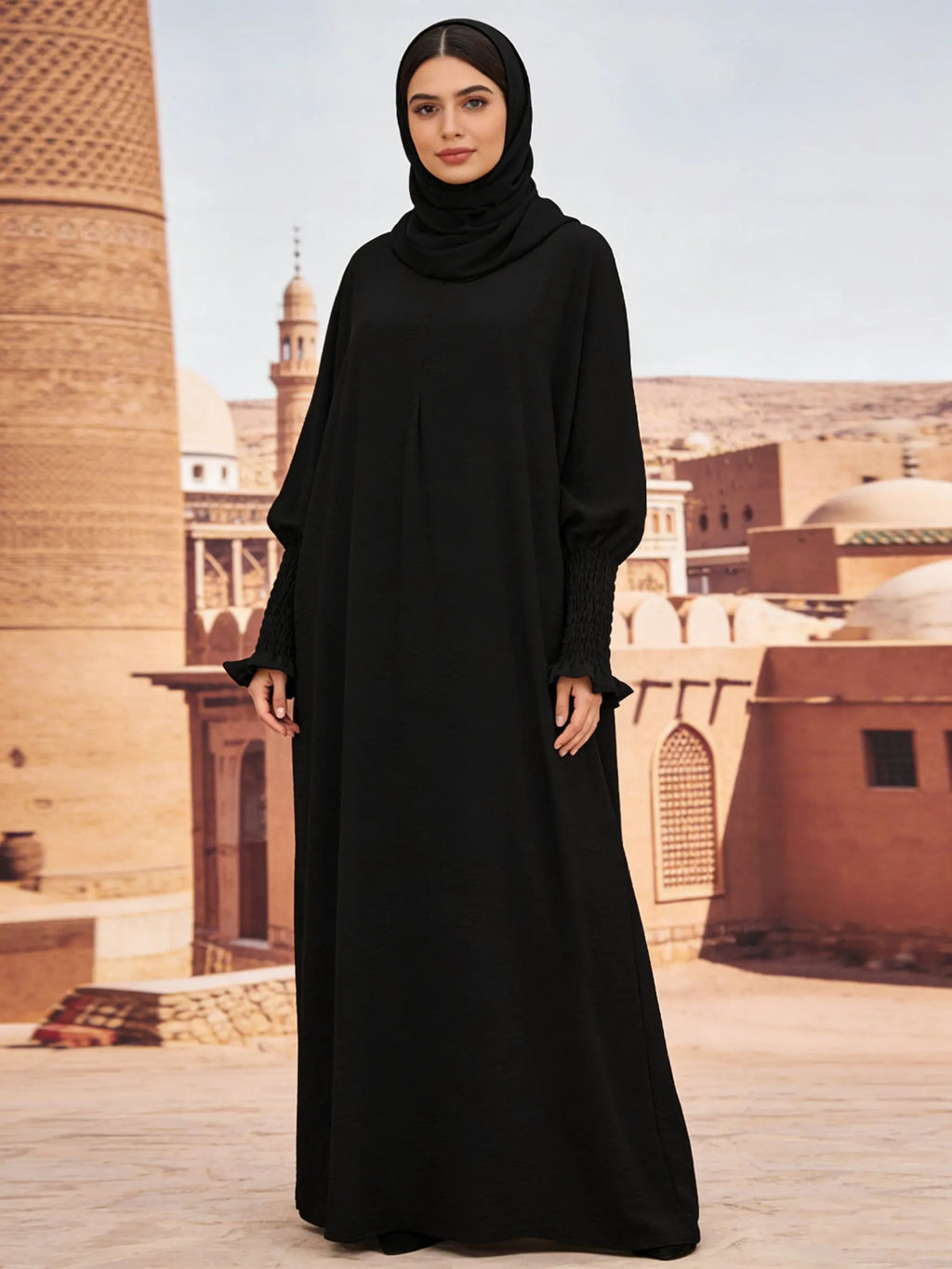 Minimalist Black Front-Zip Plain Abaya Maxi Dress Women Muslim Egyptian Kaftan Ramadan Jalabiya Islam Saudi Arabic Outfits 2025