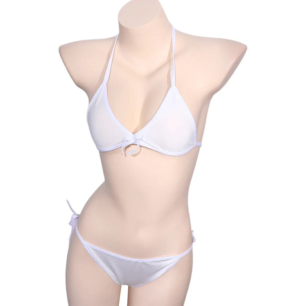 Contrast Binding Triangle Bikini Swimsuit Women Two Piece Swimwear 2023 Bikini Set Summer Beachwear