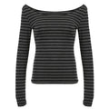 Spring Fall Women's New Japanese Basic Models Slim Long-Sleeved