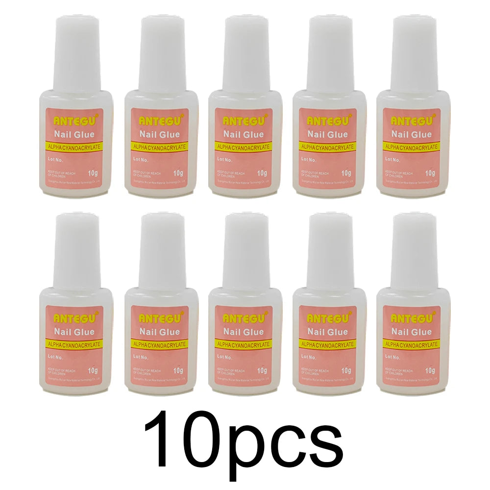 5/10Pcs Nail Glue For Acrylic Nails Clear No Wipe Adhesive Rhinestone Gems Glue Gel Nail Glue Gel Press On Nails For Nail Art