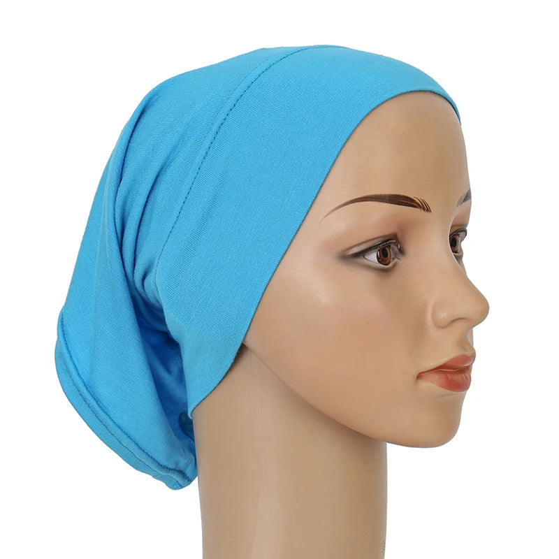 Cotton Modal Inner Hijab Undercap Muslim Turban Islam Underscarf Hijab Bonnet Soft Stretch HIjabs Tube Cap Turbante Mujer Hat