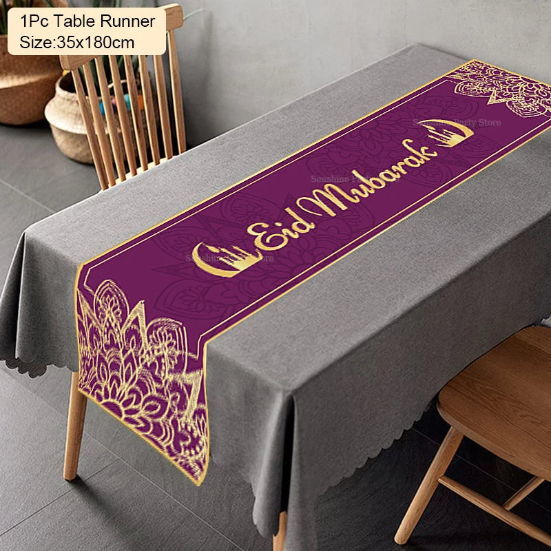 Ramadan Decoration Table Runner EID Mubarak Decor For Home Tablecloth Ramadan Kareem Islamic Muslim Party Eid Al Adha Gifts 2026