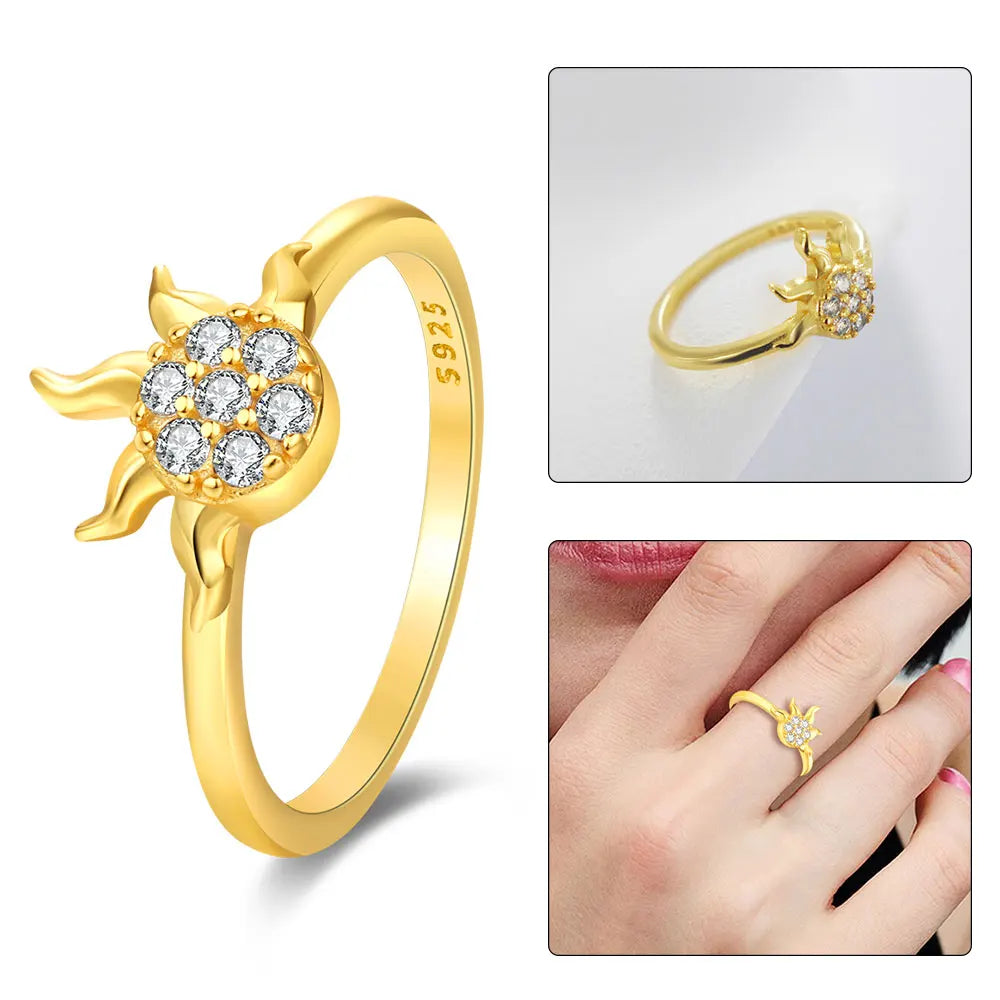 925 Sterling Silver Sparkling Hoops Ring Love Heart For Women Fashion jewelry Firefly Clover ring Party Anniversary Fine Gifts
