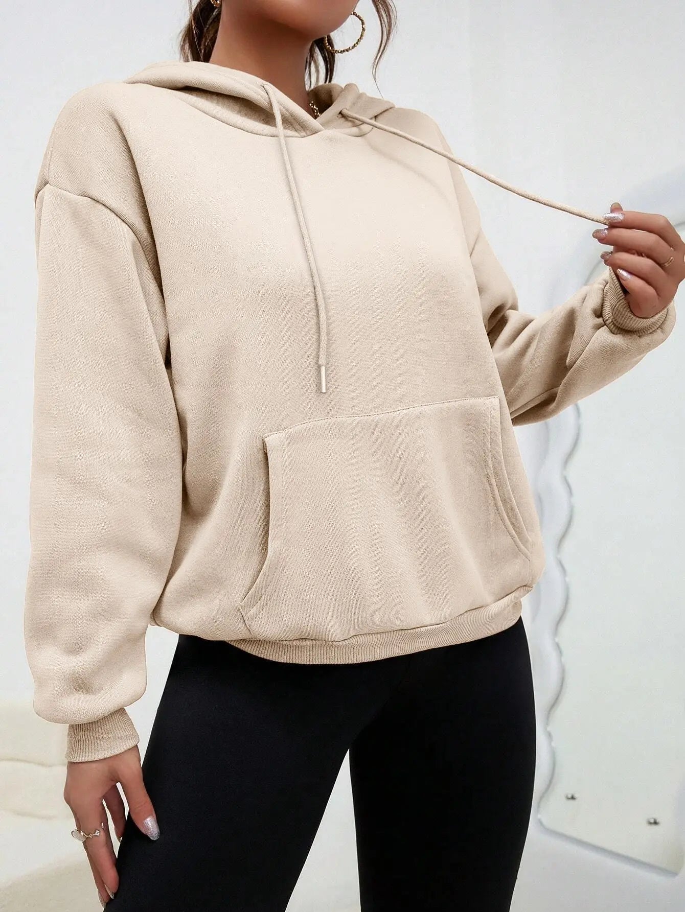 Women’s Solid Color Fleece Hoodie