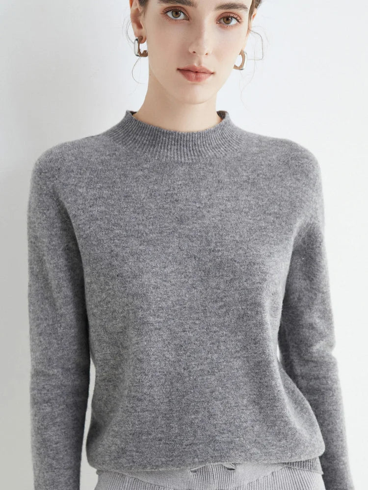 AOSSVIAO Casual Mock-Neck Sweater