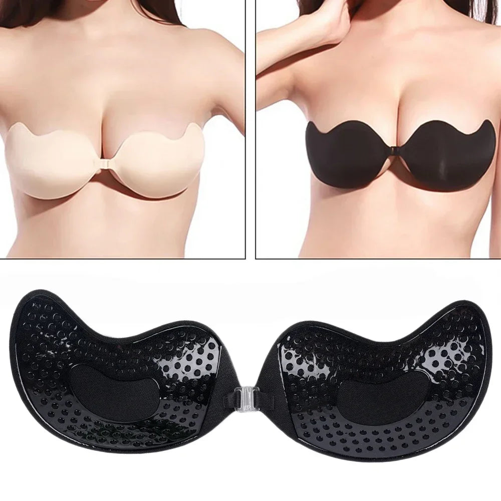 Hot Reusable Silicone Nipple Cover Self Adhesive Invisible Push Up Bra Pasties Stickers Breast Strapless Bras Women Underware