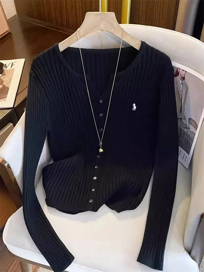 Women’s Y2K Embroidery Knit Sweater