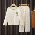 Girls Pajamas Spring Autumn Children Pajamas Long Sleeve Cartoon Kids Sleepwear Robe Children's Clothing Mother