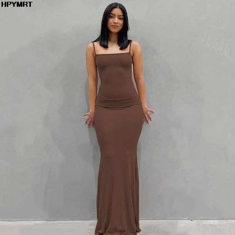 Spring Women’s Satin Slip Maxi Dress