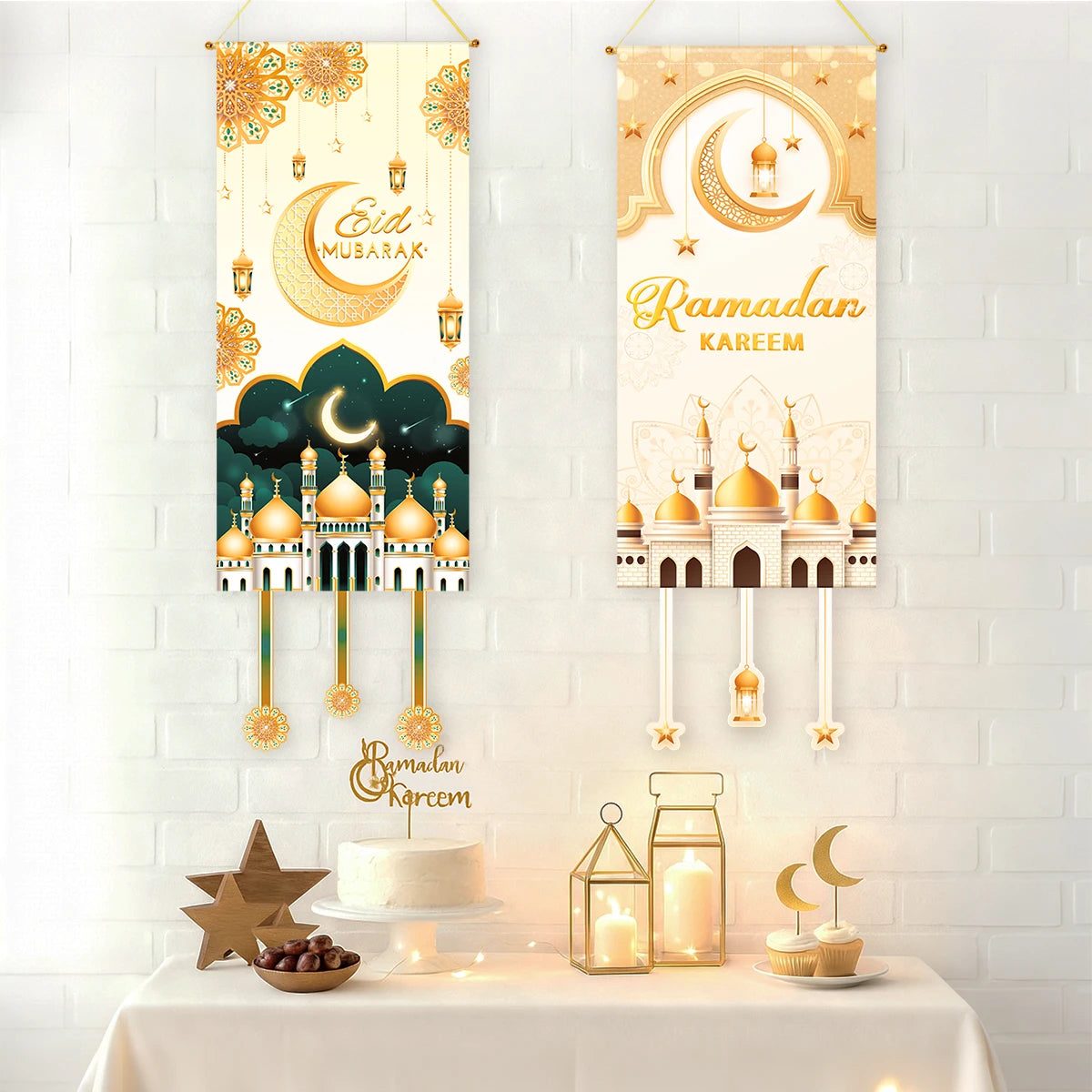 Ramadan Kareem Hanging Flag Ramadan Decoration 2026 For Home Eid Mubarak Ramadan Kareem Islamic Muslim Party Eid Al Adha Gifts