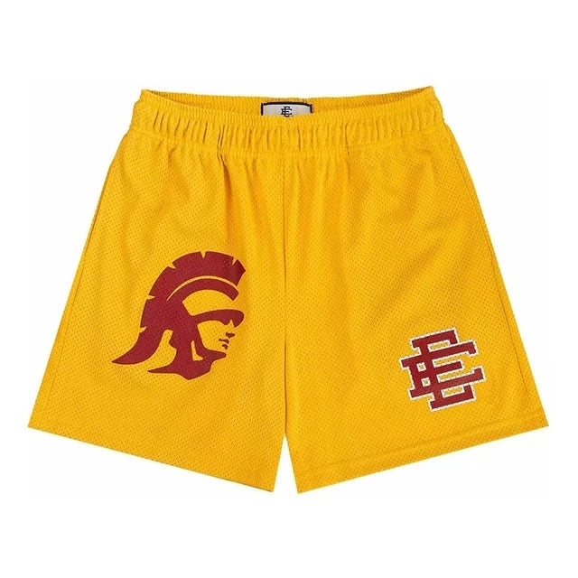 New Summer EE Eric Emanuel Basic Mesh Short Classic Floral Printed Gym Shorts Men's Gym Basketball Sports Casual Shorts Men