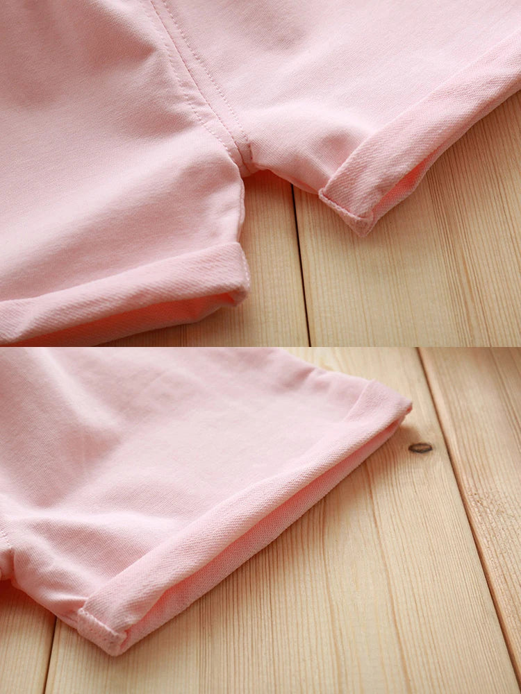 Red Black Pink White Baby Shorts Toddler Boys Girls Cotton Shorts Summer Kids Sport Short Pants Children's Clothing Outfits 1-7T