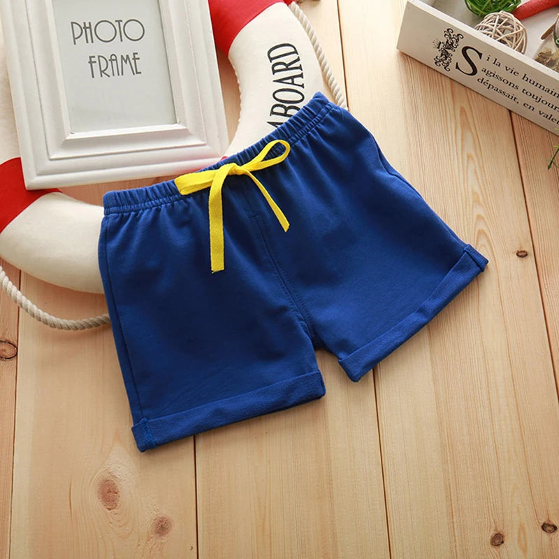 Red Black Pink White Baby Shorts Toddler Boys Girls Cotton Shorts Summer Kids Sport Short Pants Children's Clothing Outfits 1-7T