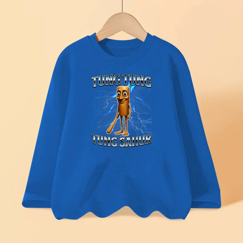 Italian Brainrot Long Sleeve T-shirt for Children Spring and Autumn Cotton Shirt for Boys Girls Cartoon Tops 3-14T