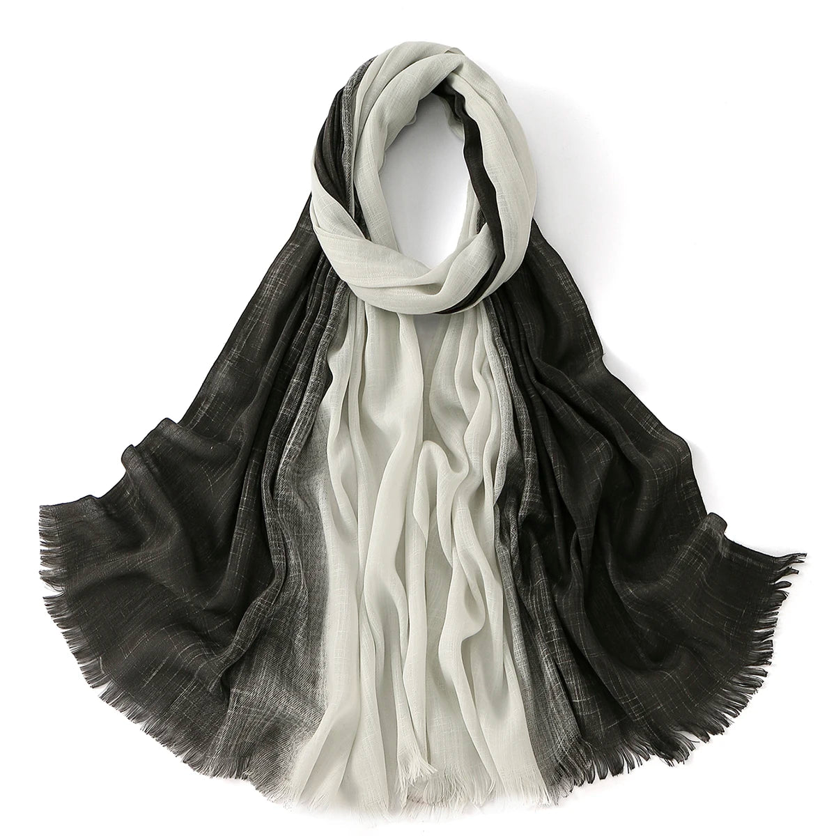 Plain Bamboo Cotton Hijab Scarves Women Solid Color Crinkle Turban Remove Edge Soft Cotton Premium Quality Hijab Shawl