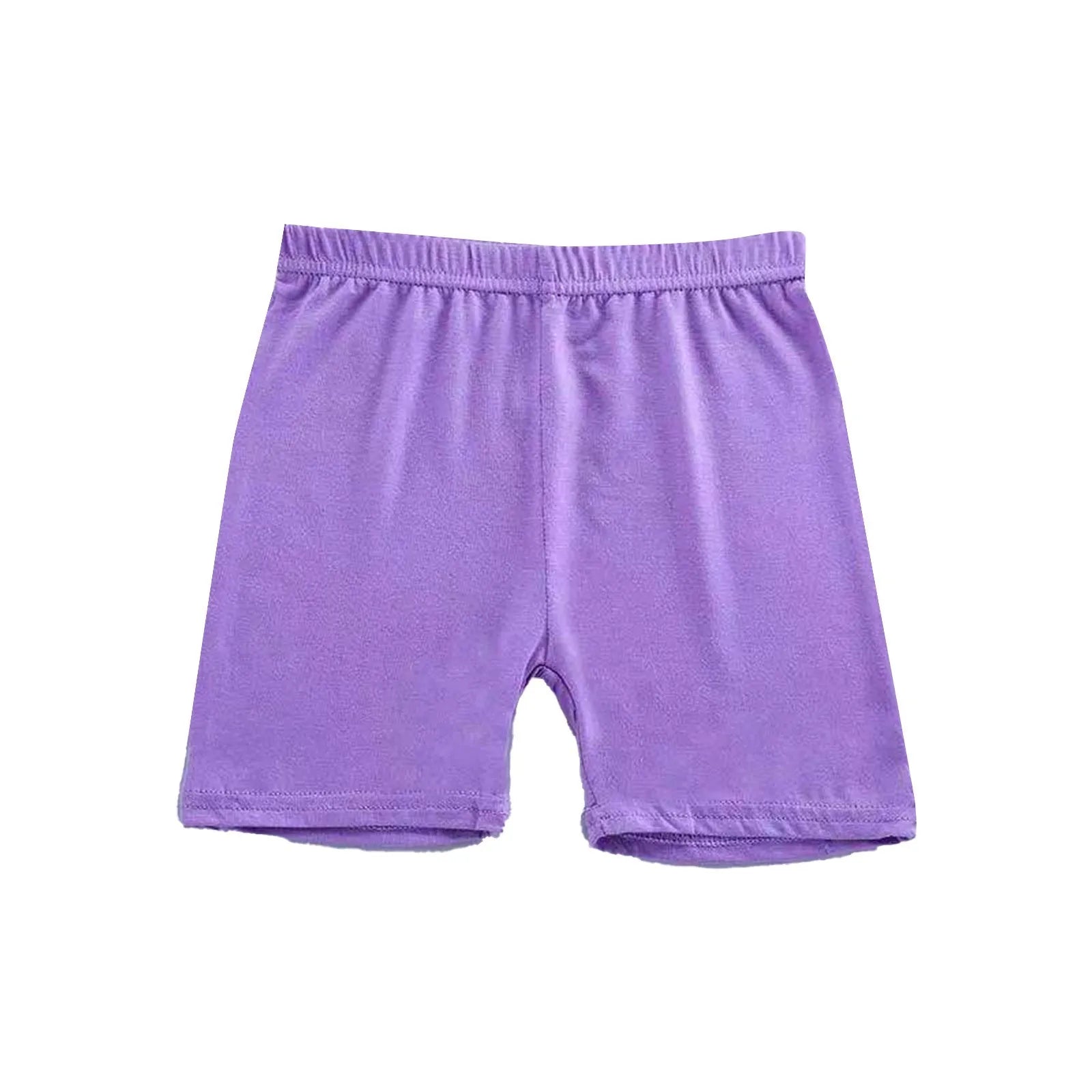 Girls Summer Safety Leggings Cycling Pants Children Anti-emptied Stretch Solid Color Mid-rise Yoga Dancing Shorts 1PC