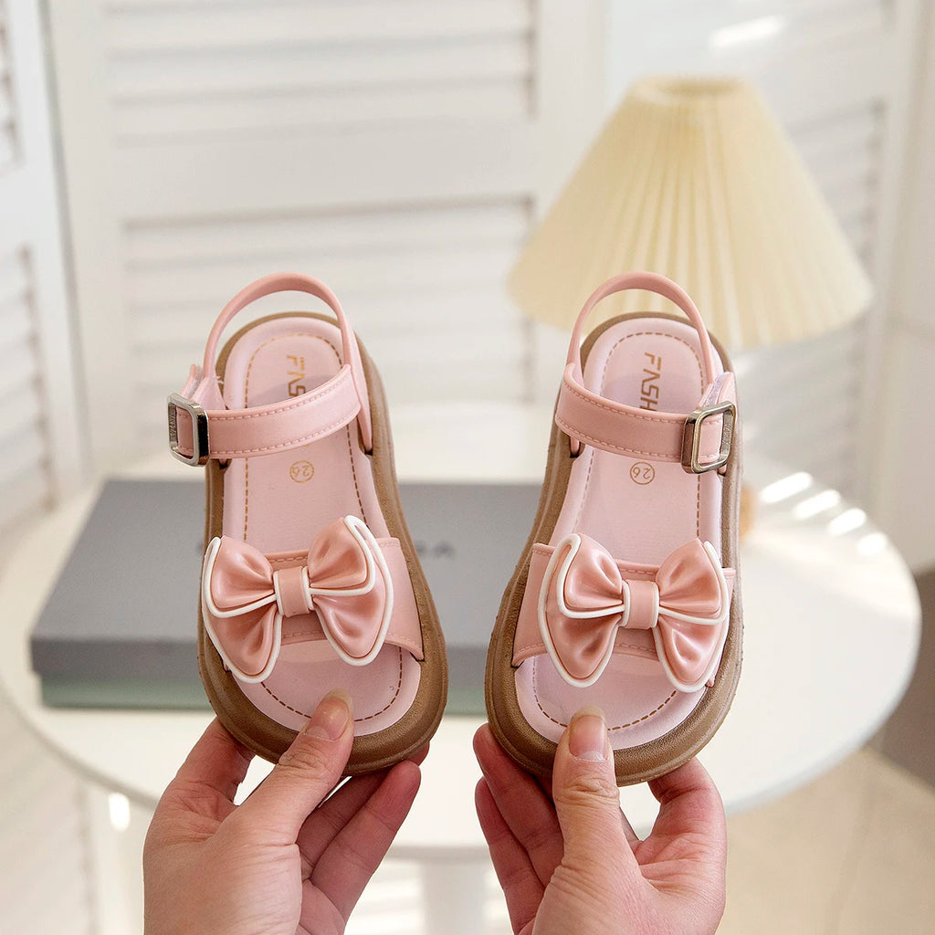 Girls Princess Summer Sandals Children Summer Beach Shoes Open Toe Shoes Fashion Bowknot Casual girls sandals summer shoes