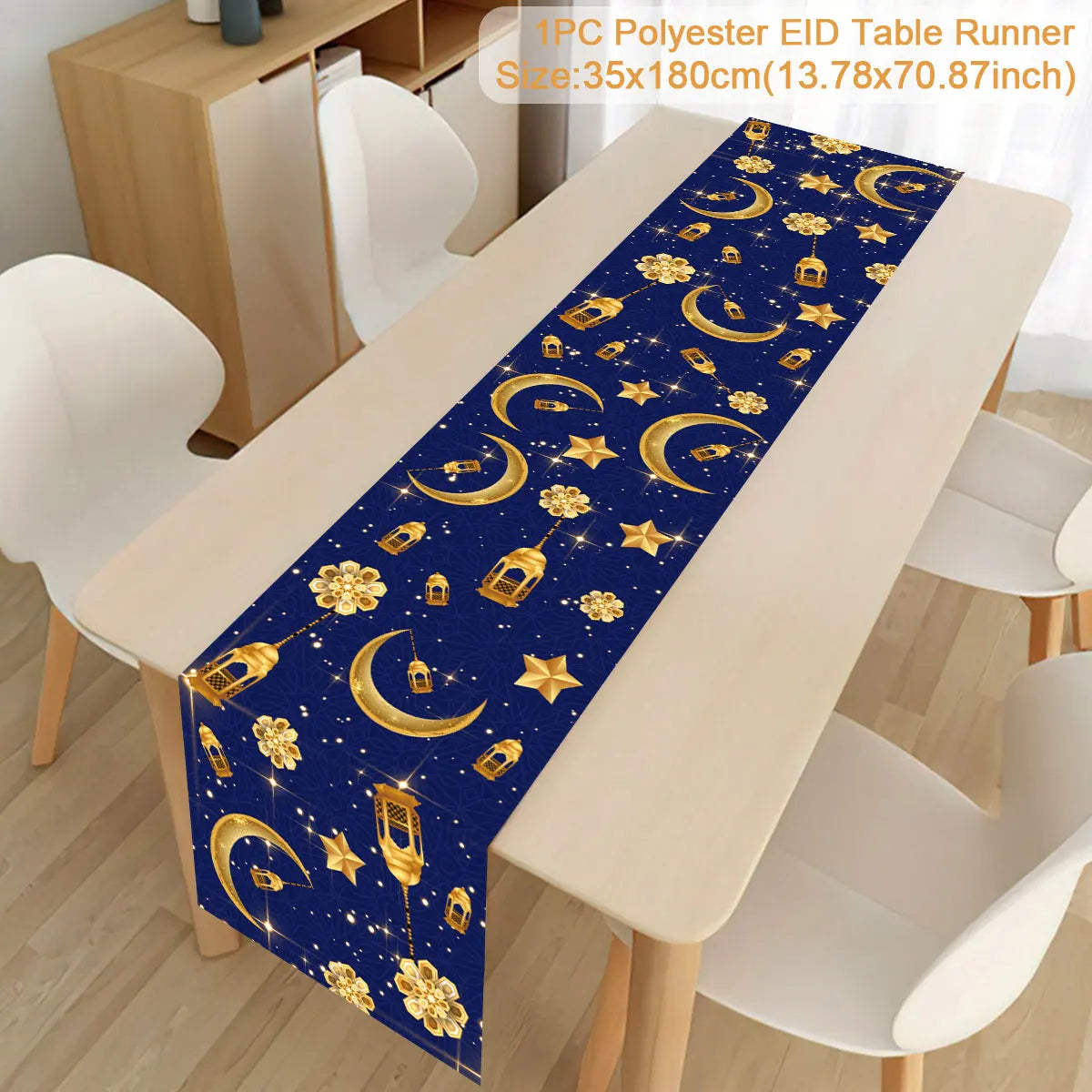 Ramadan Table Runner Eid Mubarak Decoration 2026 for Home Ramadan Kareem Ramadan Mubarak Islamic Muslim Party Eid Al-Fitr Gifts