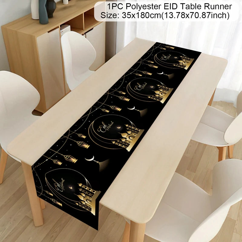 Ramadan Decoration Table Runner EID Mubarak Decor For Home Tablecloth Ramadan Kareem Islamic Muslim Party Eid Al Adha Gifts 2026