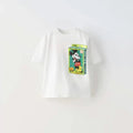New Design Fashion Tops Cute Print Short Sleeve