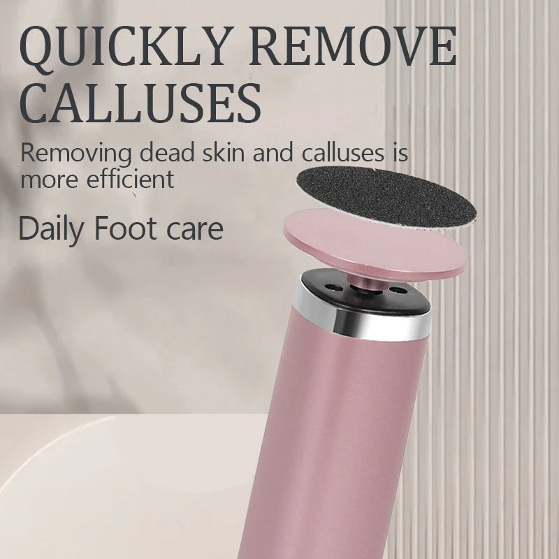 USB Rechargeable Wireless Electric Foot File Cuticle Callus Remover Machine Pedicure Tools Foot Heel Care Tool With Sandpaper