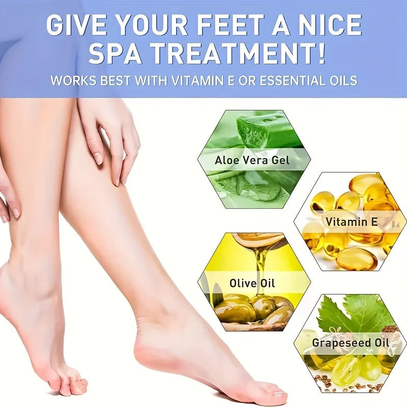 2-Pack Ultra-Soft Silicone Moisturizing Foot Masks for Dry, Cracked Feet - Pair with Moisturizer for Exfoliating Foot Care