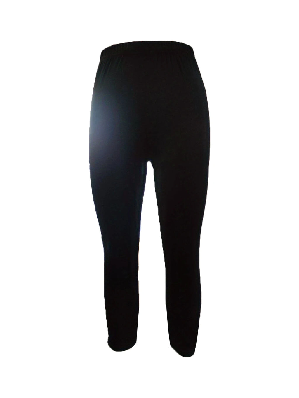 Women's Summer Comfortable Elastic Solid Color High Waist Slimming Capris Bottom Pants Versatile Casual Style Pants