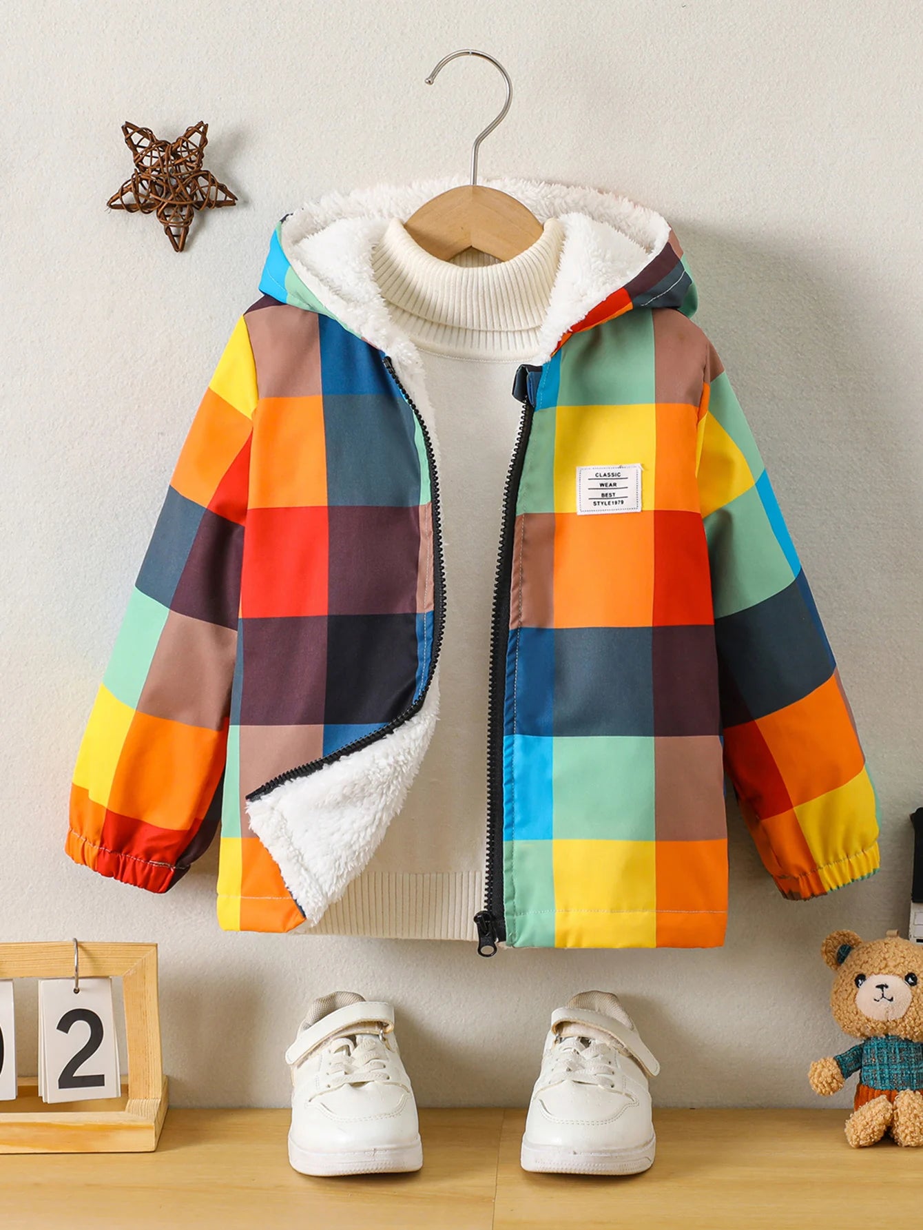 Boys Digital Print Hooded Jacket