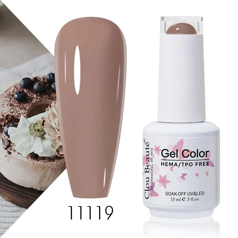 Clou Beaute 56 Colors Gel Nail Polish Pastal Pink Green Lavender UV Nail Gel Soak Off UV Varnish Macaron Gel Paint 15ml Nail Art