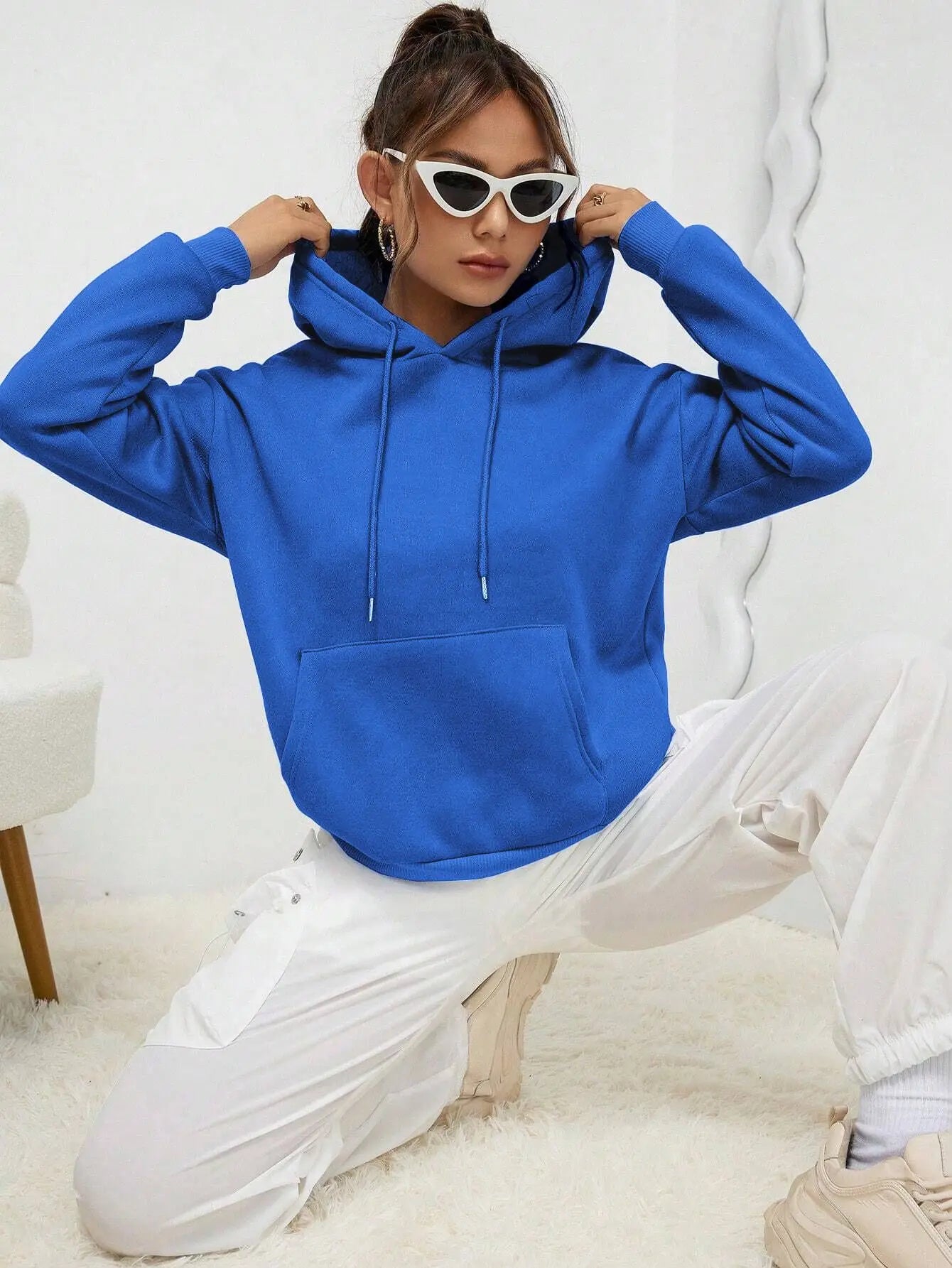 Women’s Solid Color Fleece Hoodie