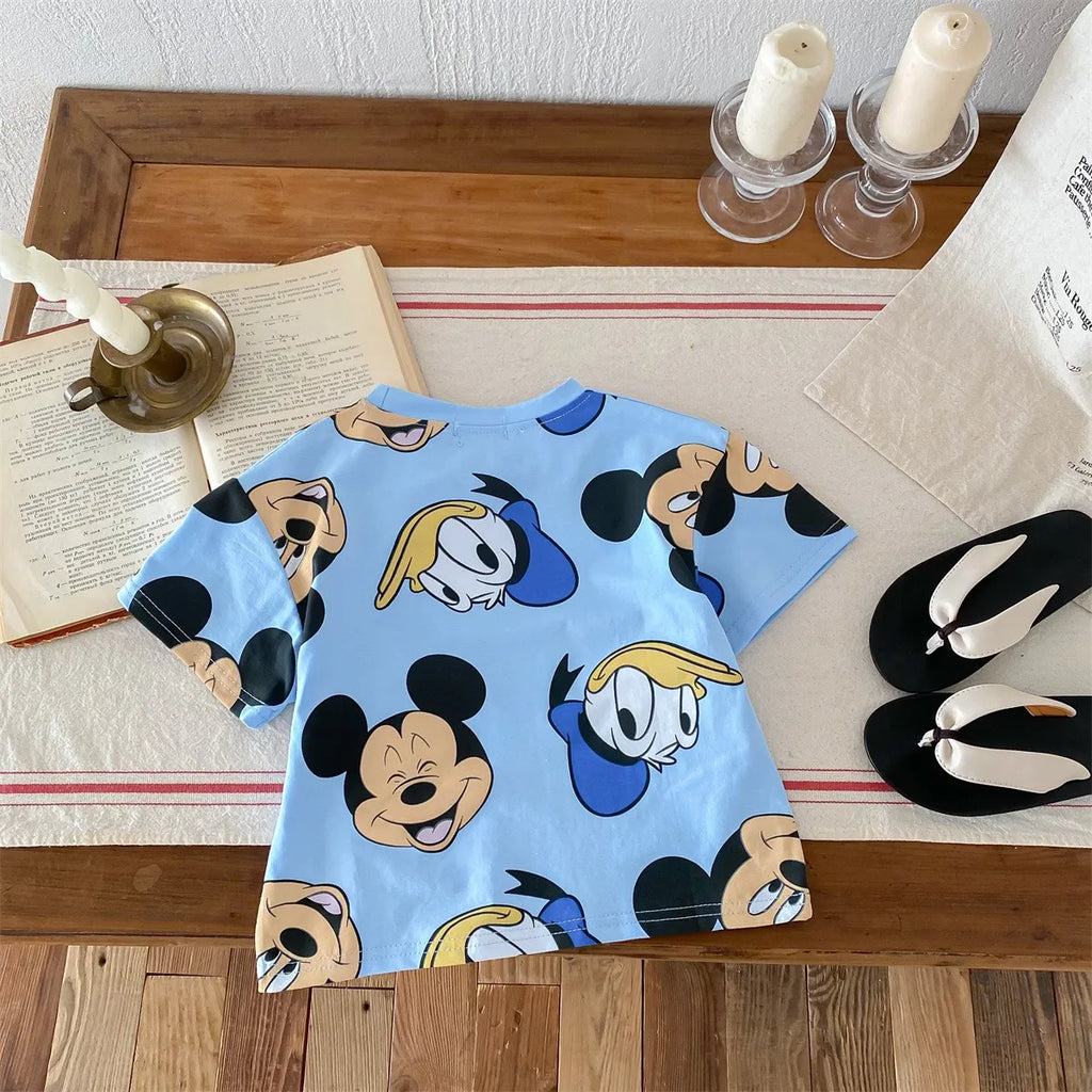 Mickey Kids Clothing Tees Summer Printed Cartoon