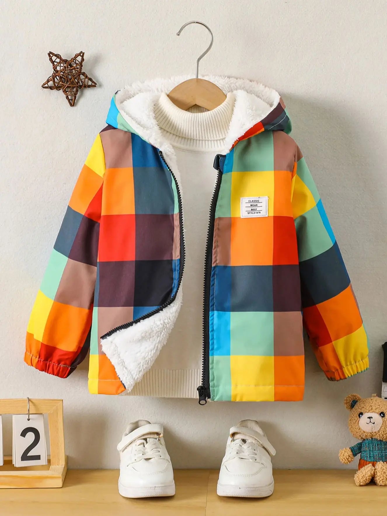 Boys Digital Print Hooded Jacket