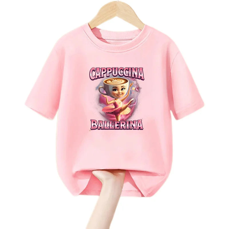 Children Summer Shirt Italian Brainrot Cartoon