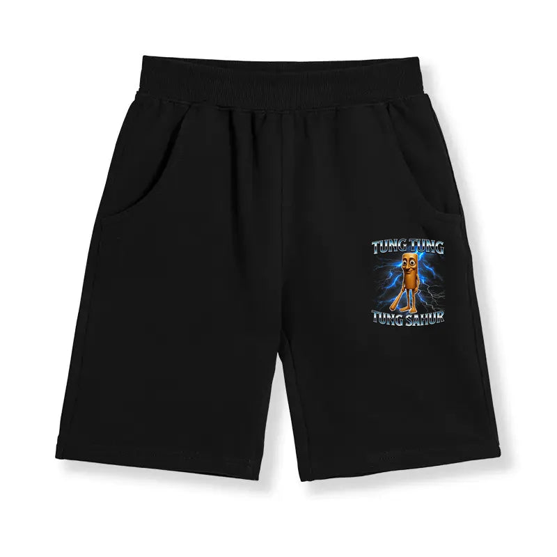 Children Italian Brainrot Shorts Boys Girl Sports Pants Tungtungtung Sahur Tralalero Tralala Half Pant