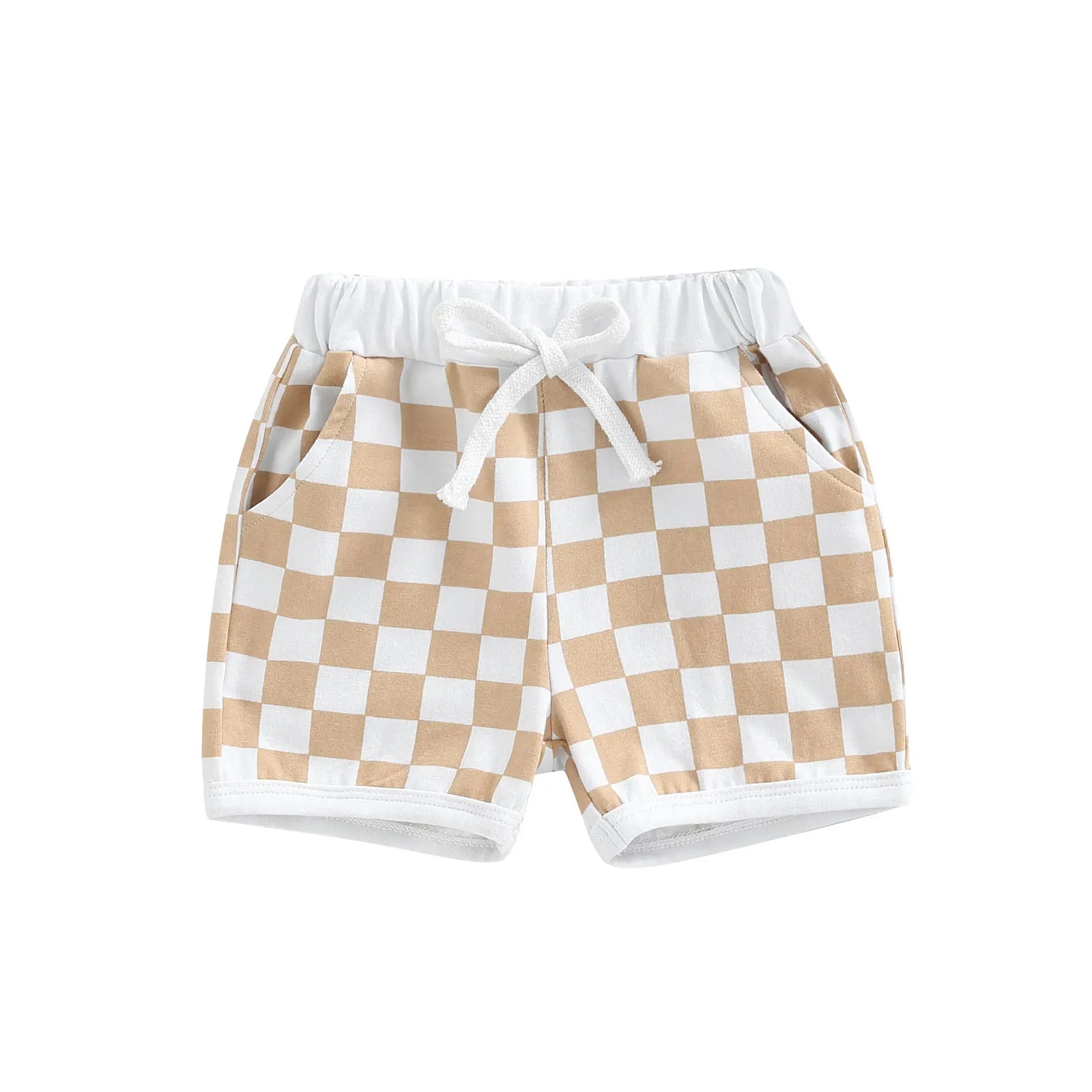 2022-05-04 Lioraitiin 0-3Years Toddler Baby Boys Shorts with Checkerboard Elastic Plaid Printed Pant Clothing