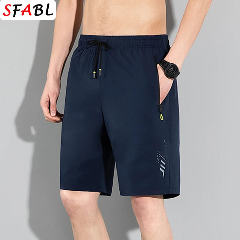 Quick-drying Shorts Men Board Short Pants Summer Breathable Sports Shorts Men Casual Elastic Running Gym Fitness Men's Shorts