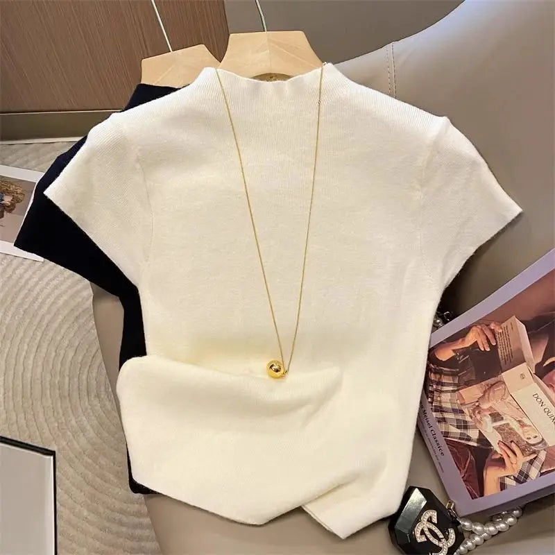 Women’s Slim Turtleneck Knit Top