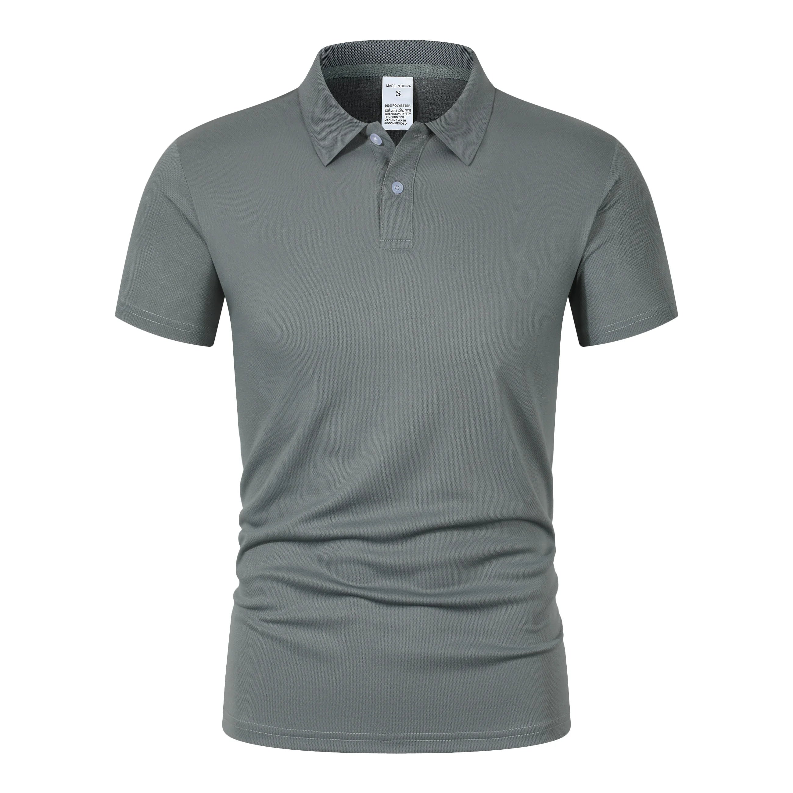 2025 Hot selling men's summer leisure breathable comfortable Polo shirt men's solid color high-quality imitation cotton short-sl