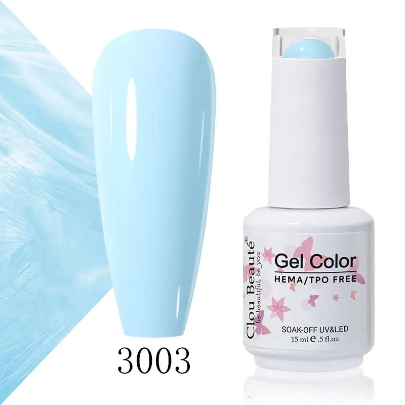 Clou Beaute 56 Colors Gel Nail Polish Pastal Pink Green Lavender UV Nail Gel Soak Off UV Varnish Macaron Gel Paint 15ml Nail Art